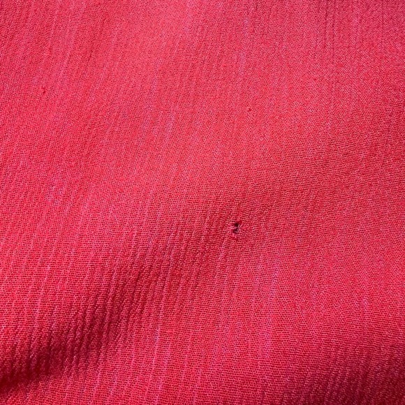 Crochet Lace Trim Kimono Vest Womens Medium Orange White Ombre Duster Boho Chic - Picture 10 of 11